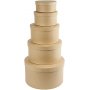 Boîtes à chapeaux rondes - 5 pcs