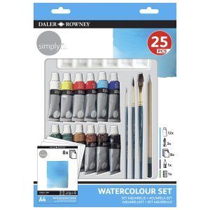 Ensemble de peintures aquarelles - 25 pièces Ensemble de peintures aquarelles - 25 pièces