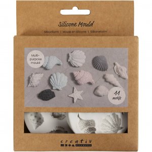 Moule en silicone étoile de mer, conque et coquillage (2 pièces) Moule en silicone étoile de mer, conque et coquillage (2 pièces)