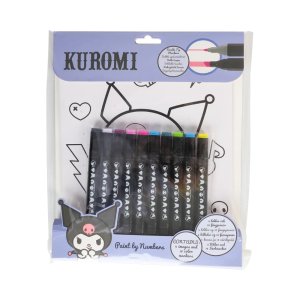 Kit de peinture par num�ros Kuromi - 4 motifs avec 10 stylos