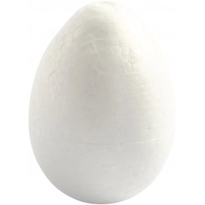 Oeufs Frigolit - Blanc - H10 cm - 5 pcs Oeufs Frigolit - Blanc - H10 cm - 5 pcs