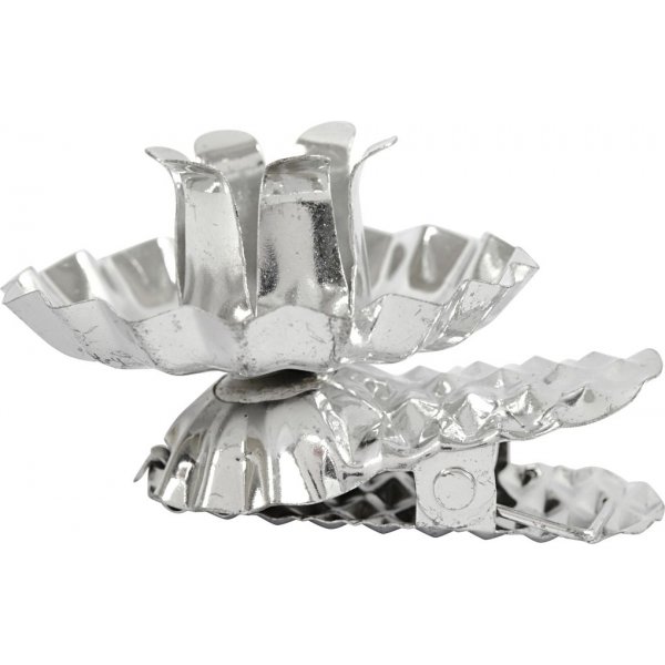 Clips lumineux - argents - 40 mm - 8 pcs