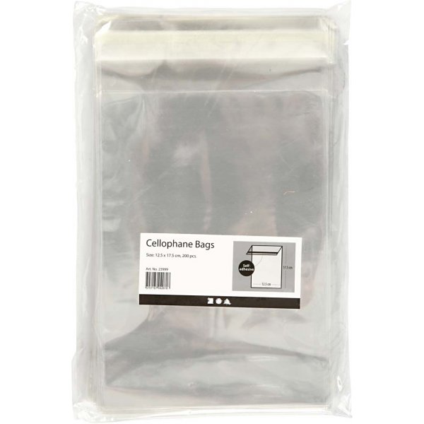 Sachets cellophane 12,3 x 17,3 cm - 200 pcs