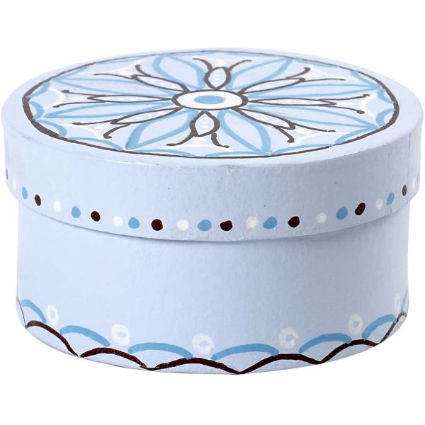 Boîtes rondes en papier mâché - 3 pcs Boîtes rondes en papier mâché - 3 pcs