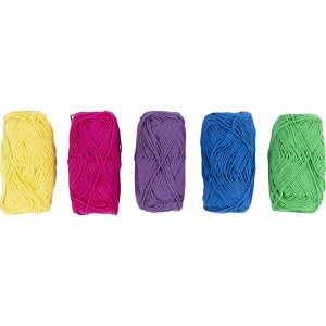 Fil de coton 8/4, couleurs mélangées, 5 x 50 m, 5 x 20 g Fil de coton 8/4, couleurs mélangées, 5 x 50 m, 5 x 20 g