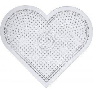 Assiettes en perles - transparentes - coeur Assiettes en perles - transparentes - coeur