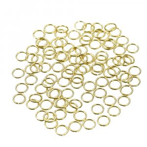 Boucle d'anneau 5 x 0,7 mm - plaqué or 100 pcs. rond Boucle d'anneau 5 x 0,7 mm - plaqué or 100 pcs. rond