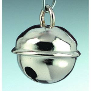 Petites cloches rondes 19 mm - couleur argent 6 pcs. Petites cloches rondes 19 mm - couleur argent 6 pcs.