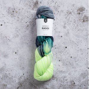 Mérinos raggi 100g - Citron vert & gris rocheux Mérinos raggi 100g - Citron vert & gris rocheux