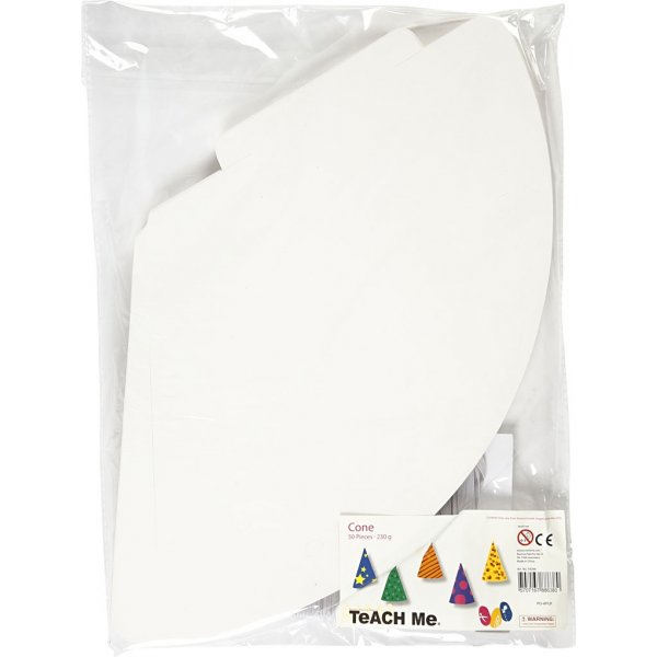 Cône en carton - blanc - 50 pcs Cône en carton - blanc - 50 pcs