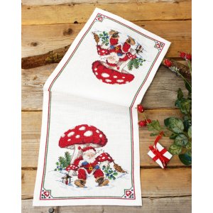 Kit de broderie Runner - Père Noël au champignon Kit de broderie Runner - Père Noël au champignon