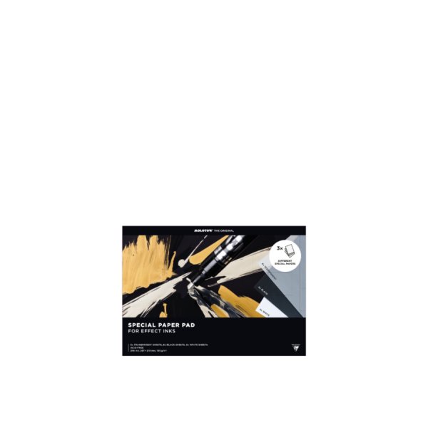 Papier � effets - Molotow - A6 lot de 3 papiers diff�rents x2