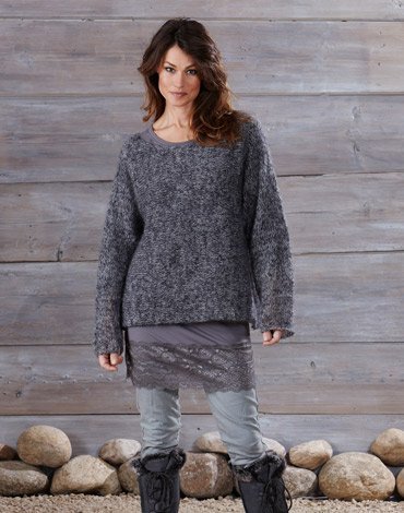 Patron tricot - Pull tricot travers et col