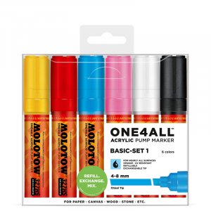Marqueurs acryliques One4All Chisel 6 Pens Marqueurs acryliques One4All Chisel 6 Pens