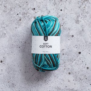 Coton Doux 50g - Turquoise/pétrole/marron Coton Doux 50g - Turquoise/pétrole/marron