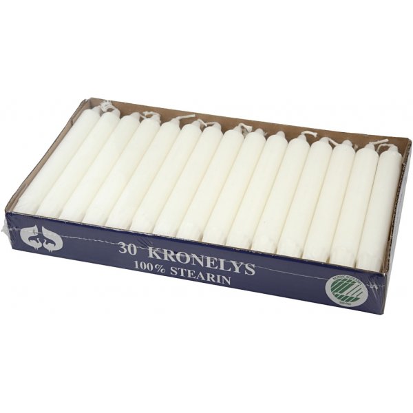 Bougies - blanches - 30 pcs