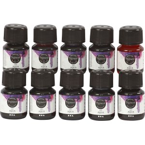 Peinture aquarelle liquide - couleurs mélangées - 10 x 30 ml Peinture aquarelle liquide - couleurs mélangées - 10 x 30 ml