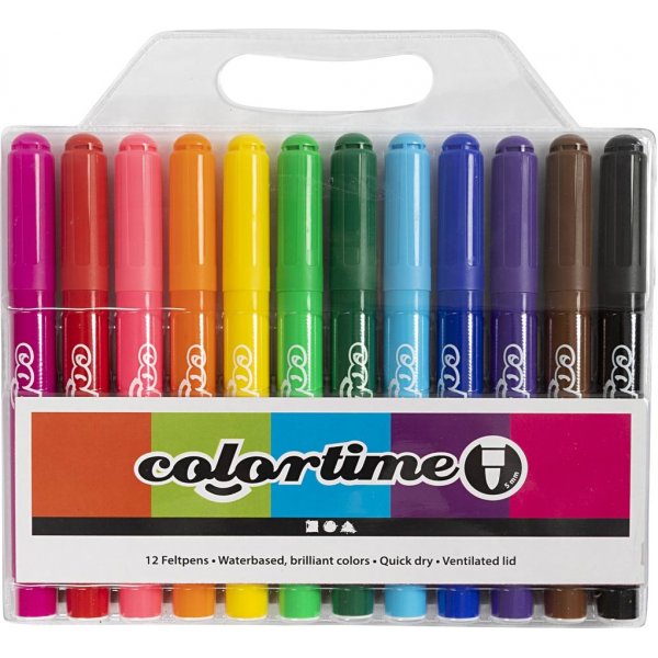 Crayons Colortime - couleurs standards - 2 mm - 12 pcs Crayons Colortime - couleurs standards - 2 mm - 12 pcs