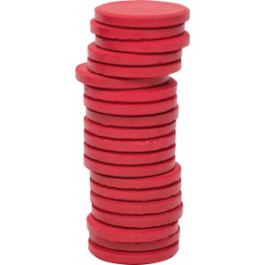 Rondelles de couleur ø 30 mm - rouge foncé - 20 pcs Rondelles de couleur ø 30 mm - rouge foncé - 20 pcs