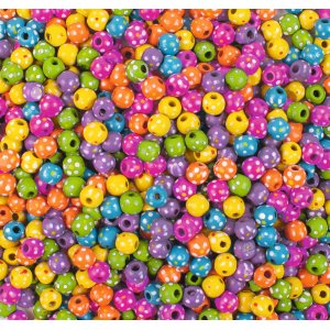Perles en bois à pois - 770 pcs Perles en bois à pois - 770 pcs