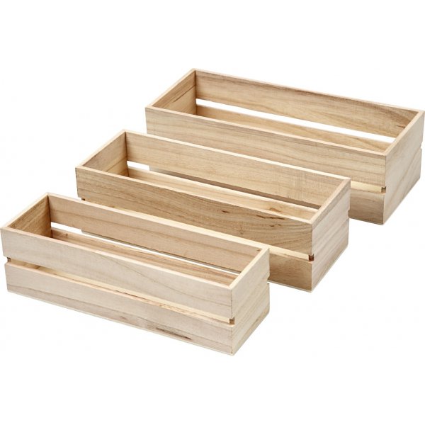 Caisses en bois - 3 pices