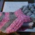 Image client Sox 50g - Rose/rose foncé/écrus (10)