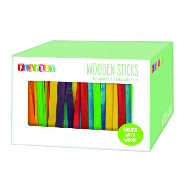 Bâtons en bois colorés dans une boîte - 1000 pcs Bâtons en bois colorés dans une boîte - 1000 pcs