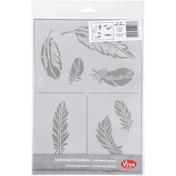 Pochoir - plume - A4