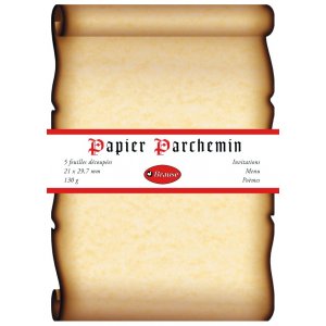 Papier texture parchemin 130g A4 - 5 feuilles Papier texture parchemin 130g A4 - 5 feuilles