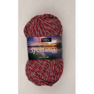Fil Viking Chiffon de sport 50g - Gris/rouge (560) SR Fil Viking Chiffon de sport 50g - Gris/rouge (560) SR