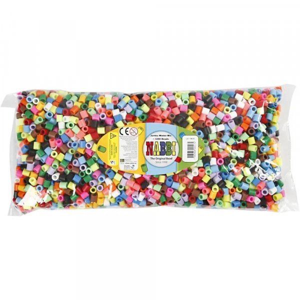 NABBI Perles tube Jumbo 3200 pcs - Couleurs complmentaires