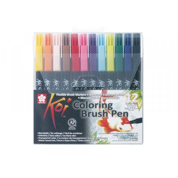 Stylo pinceau Koi Color - 12 stylos