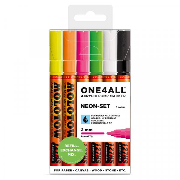 Marqueurs acryliques One4All 2mm 6 Pens - Non