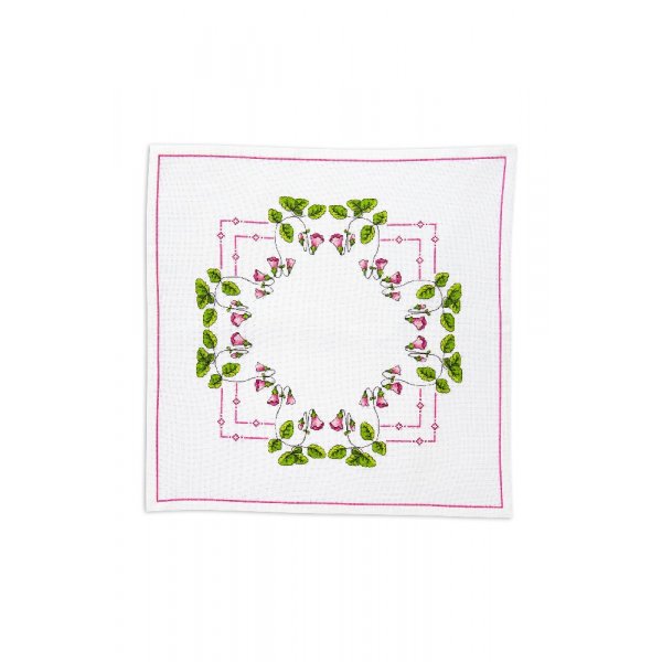 Kit de broderie Toile - Horloge rose