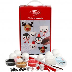 Kit de bricolage - Boules de décoration - Animaux polaires Kit de bricolage - Boules de décoration - Animaux polaires
