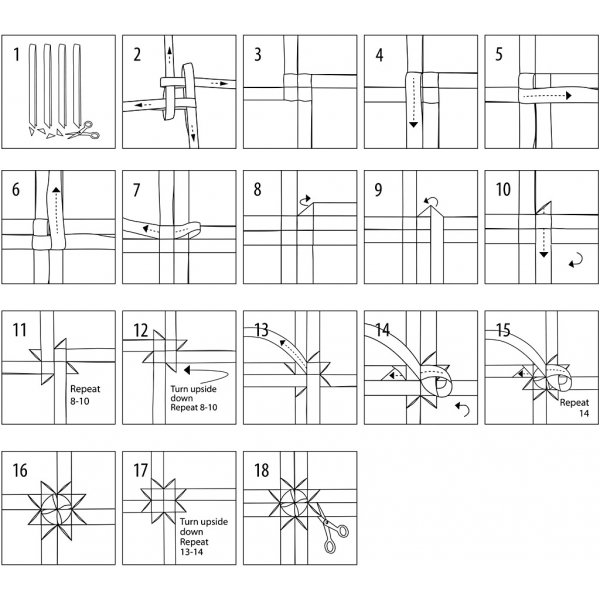 Bandes étoiles - blanc - Ø11,5 cm - 100 bandes Bandes étoiles - blanc - Ø11,5 cm - 100 bandes