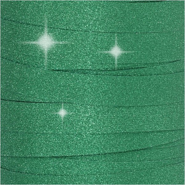 Cordon cadeau - vert - paillettes - 100 m
