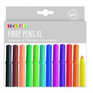 Stylo fibre 12 pi�ces d'�paisseur