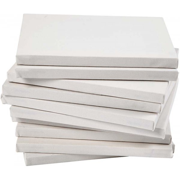 Toile - blanc - 18 x 24 cm - 40 pcs