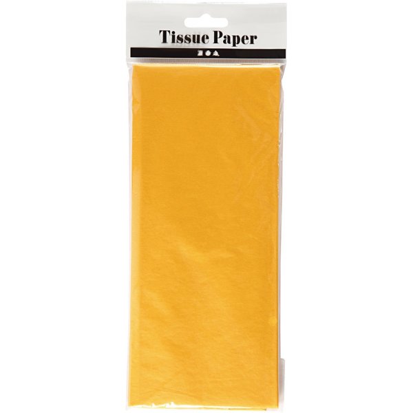 Papier de soie - jaune - 50 x 70 cm - 14 g -10 feuilles