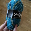 Image client Fil DROPS Fable Print - 50g - Bleu mer (162)