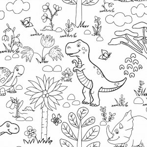 Toile cirée PVC Griffel dino - Blanc Toile cirée PVC Griffel dino - Blanc