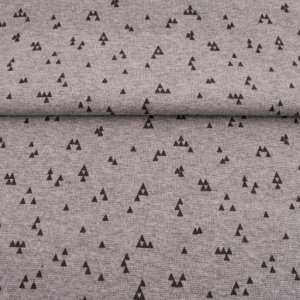 Tissu boue - Chiné avec imprimé - gris clair Tissu boue - Chiné avec imprimé - gris clair