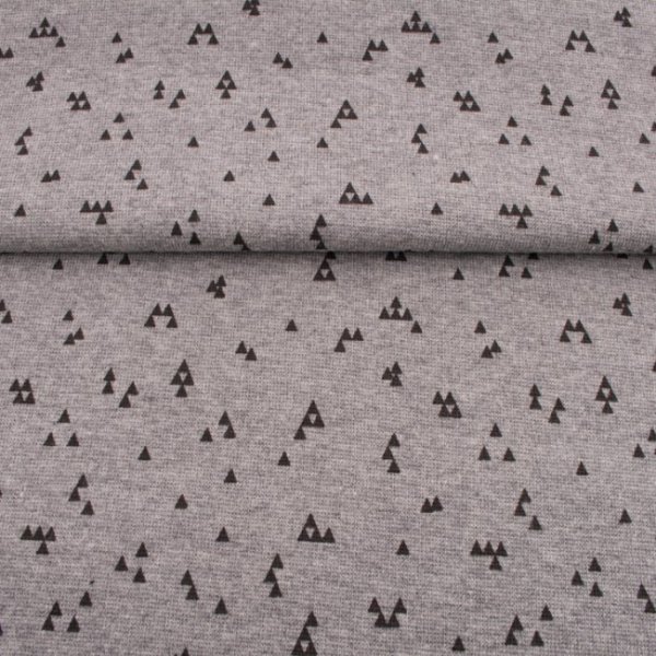Tissu boue - Chin avec imprim - gris clair