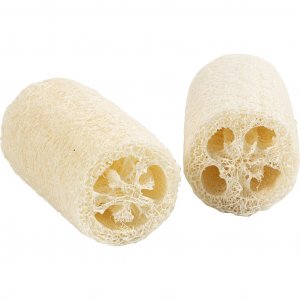 Éponge de luffa naturelle 10 cm Ø 5,5-8 cm Couleur : Naturelle et légère (lot de 2) Éponge de luffa naturelle 10 cm Ø 5,5-8 cm Couleur : Naturelle et légère (lot de 2)