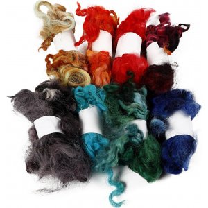 Laine bouclée - couleurs mélangées - 8 x 20 g Laine bouclée - couleurs mélangées - 8 x 20 g