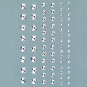 Semi-perles acryliques autocollantes 3 5 7 mm - argent brillant lot de 72 rondes Semi-perles acryliques autocollantes 3 5 7 mm - argent brillant lot de 72 rondes