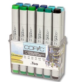 Ensemble Copic Marker - 12 stylos - Couleurs environnementales Ensemble Copic Marker - 12 stylos - Couleurs environnementales