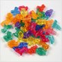 Perles en plastique - couleurs fortes - transparentes - 125 ml