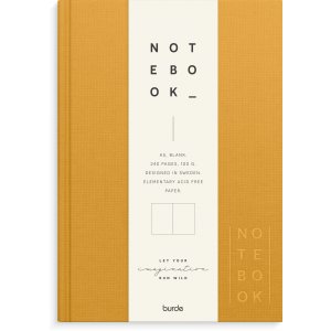 Carnet textile moutarde A5 non lign�